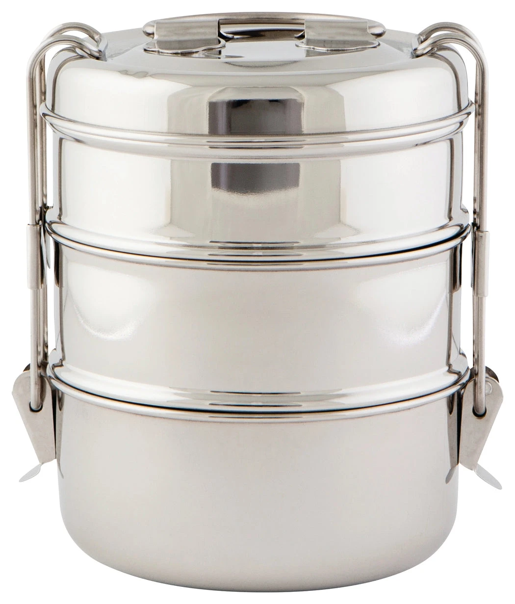 Stainless Steel Tiffin: 2 Or 3 Level 4 Stainless Steel Tiffin: 2 Or 3 Level - Image 4