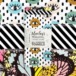 All-Purpose Towels: Mixed Prints 3 Count Pack -Homeware Sale Store APT Butterfly Eyes with patterns