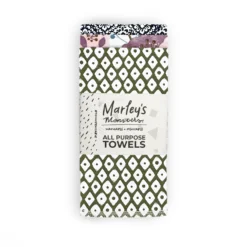 All-Purpose Towels: Mixed Prints 3 Count Pack -Homeware Sale Store APT Olive Mosaic Blossoms