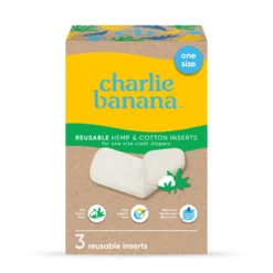 Charlie Banana: Cloth Diaper Inserts 12 Charlie Banana: Cloth Diaper Inserts -Homeware Sale Store CB hemp cotton M front