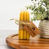 Beeswax Mini Tapered Candles: Set Of 10