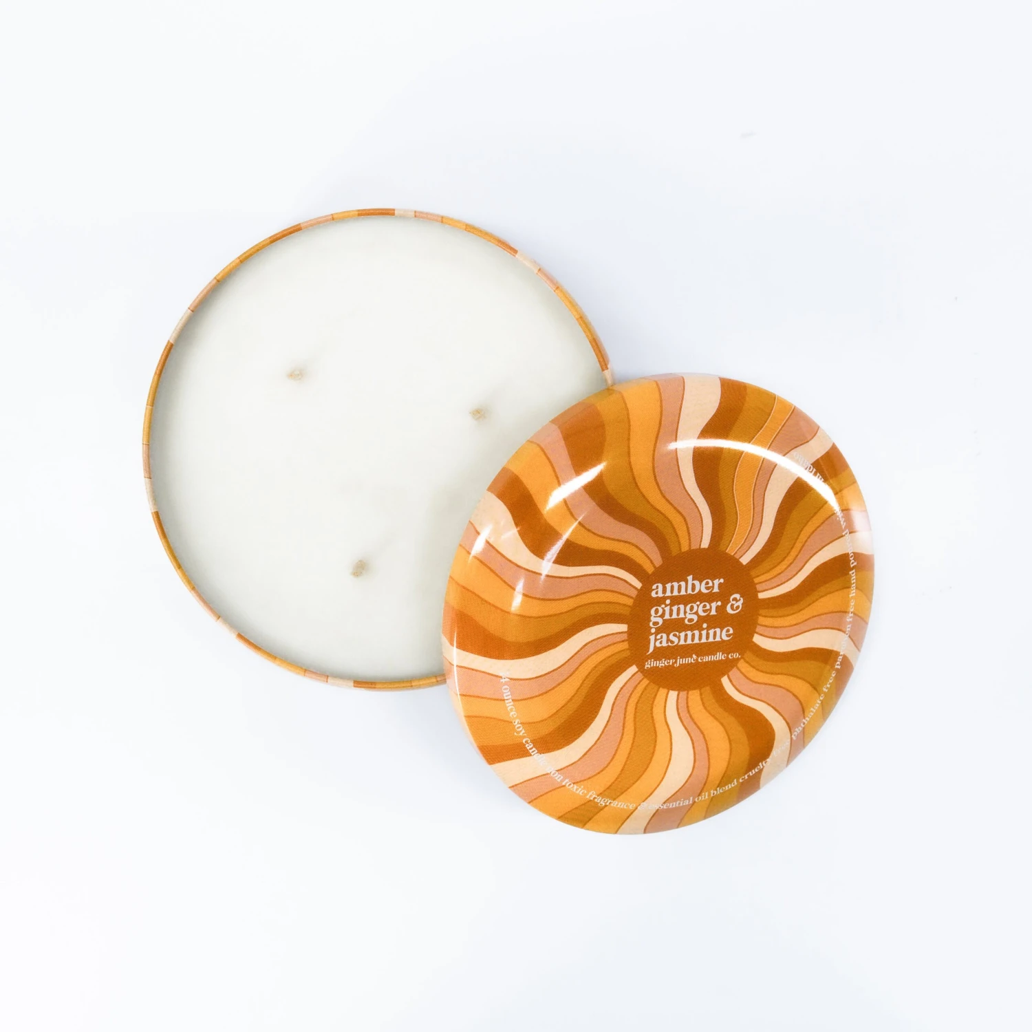 Soy Wax Candle In Floral Tin: 14oz 5 Soy Wax Candle In Floral Tin: 14oz - Image 5