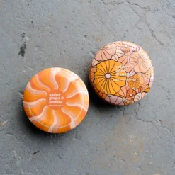 Soy Wax Candle In Floral Tin: 14oz