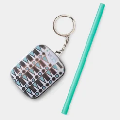 Silicone Straw & Travel Tin Keychain