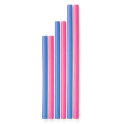Silicone Straws -Homeware Sale Store Mix Size Silicone Straws Pink and Blue