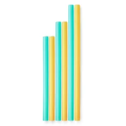 Silicone Straws -Homeware Sale Store Mix Size Silicone Straws Teal and Orange