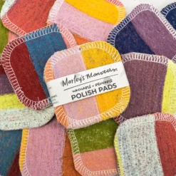 Scrap Felt Polish Pads: Set Of 4 - Earthy Rainbow