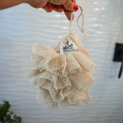 Soap Saver Shower Pouf: Organic Cotton