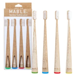 Self Standing Bamboo Toothbrush: Pack Of 4