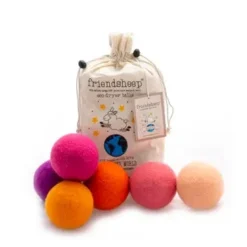100% Pure Wool Dryer Balls: Friendsheep 27 100% Pure Wool Dryer Balls: Friendsheep -Homeware Sale Store SunsetDryerBallsSetof6