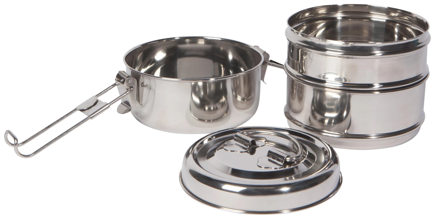 Stainless Steel Tiffin: 2 Or 3 Level 2 Stainless Steel Tiffin: 2 Or 3 Level - Image 2