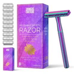 Unisex Safety Razor: Plastic Free -Homeware Sale Store UnisexSafetyRazor PlasticFree Rainbow