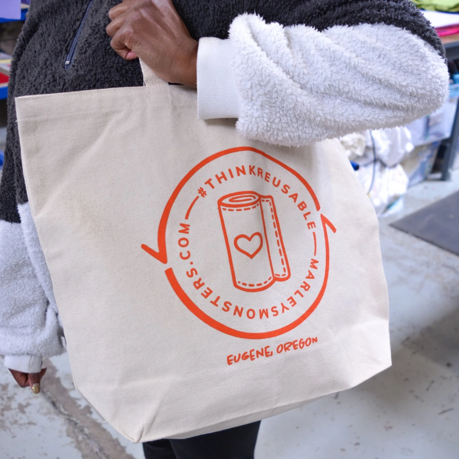 Marley's Monsters Tote Bag: Recycled Cotton Canvas 1 Marley's Monsters Tote Bag: Recycled Cotton Canvas