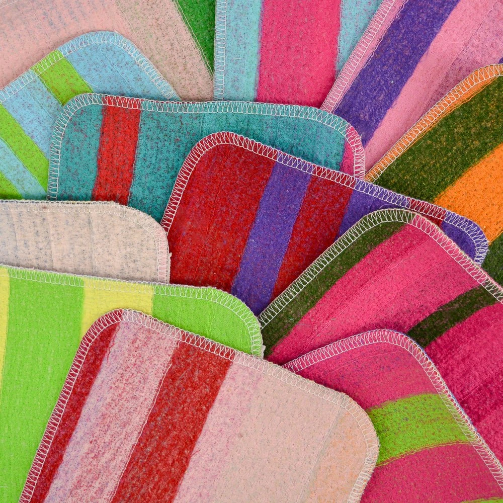 Scrap Felt Dish Cloth: Color Blocking 4 Scrap Felt Dish Cloth: Color Blocking - Image 4