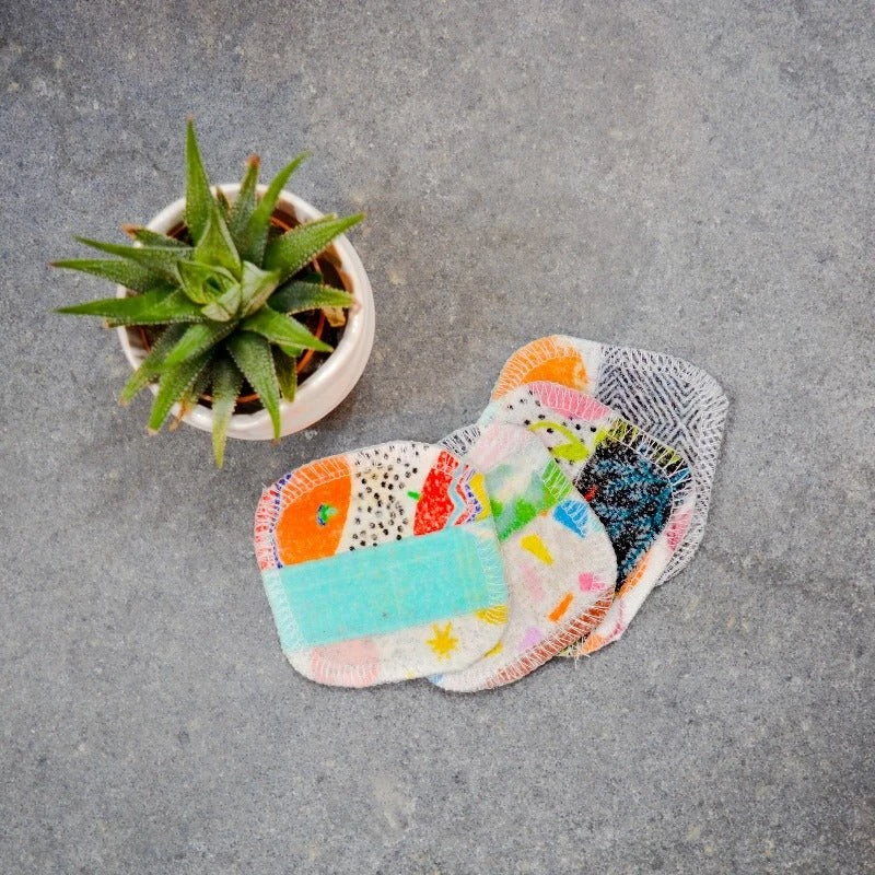 Scrap Felt Polish Pads: Set Of 4 - Zero Waste Upcycled 5 Scrap Felt Polish Pads: Set Of 4 - Zero Waste Upcycled - Image 5