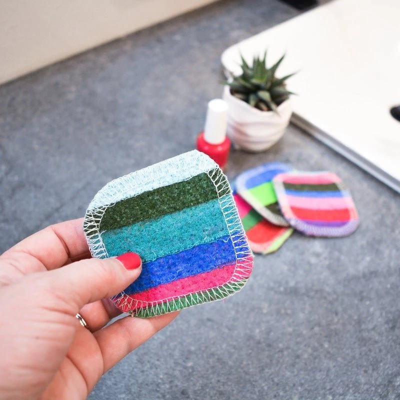 Scrap Felt Polish Pads: Set Of 4 - Zero Waste Upcycled 4 Scrap Felt Polish Pads: Set Of 4 - Zero Waste Upcycled - Image 4