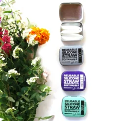 Silicone Straw & Travel Tin -Homeware Sale Store silicone straw travel tin 191600