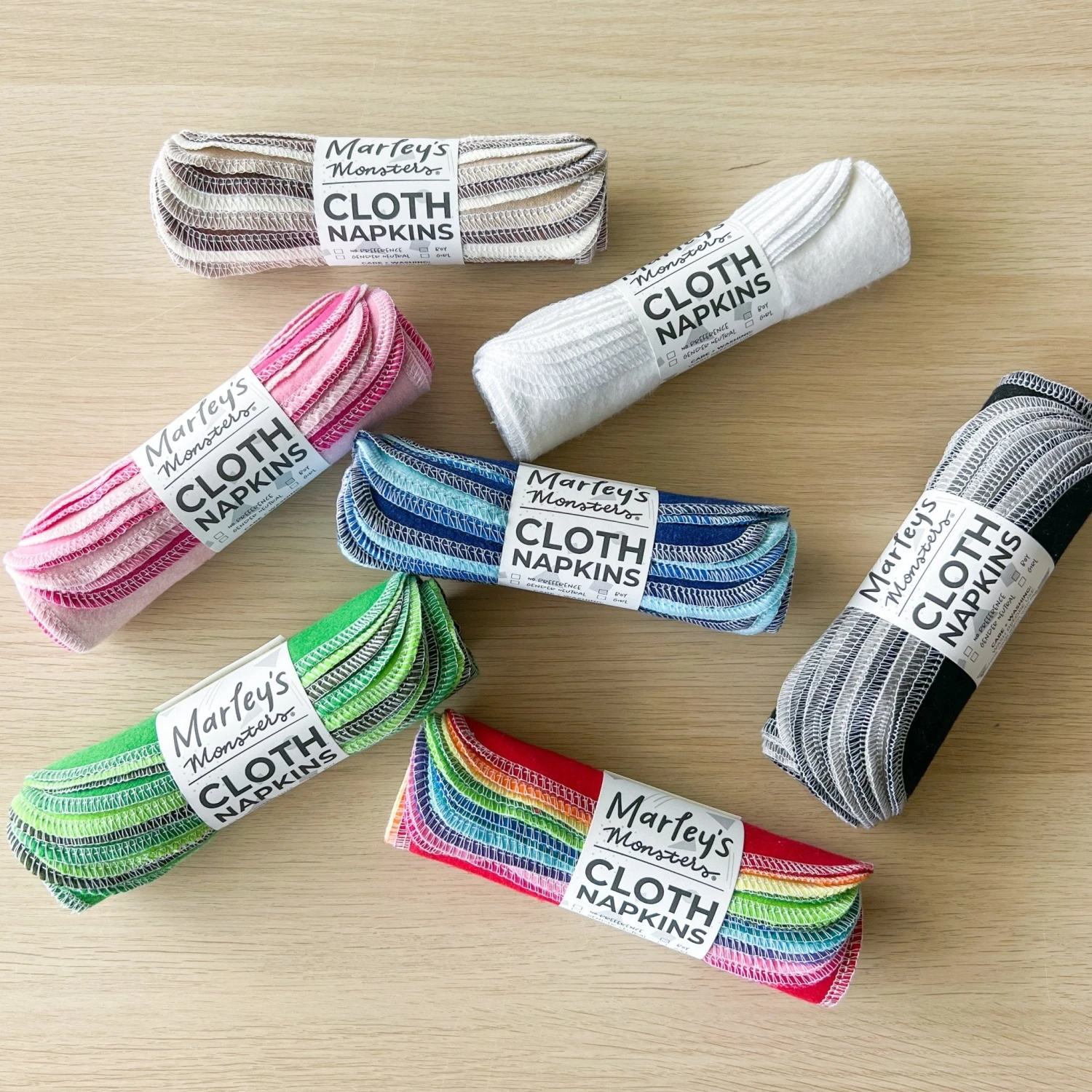 Small Cloth Napkins: Color Mixes 1 Small Cloth Napkins: Color Mixes