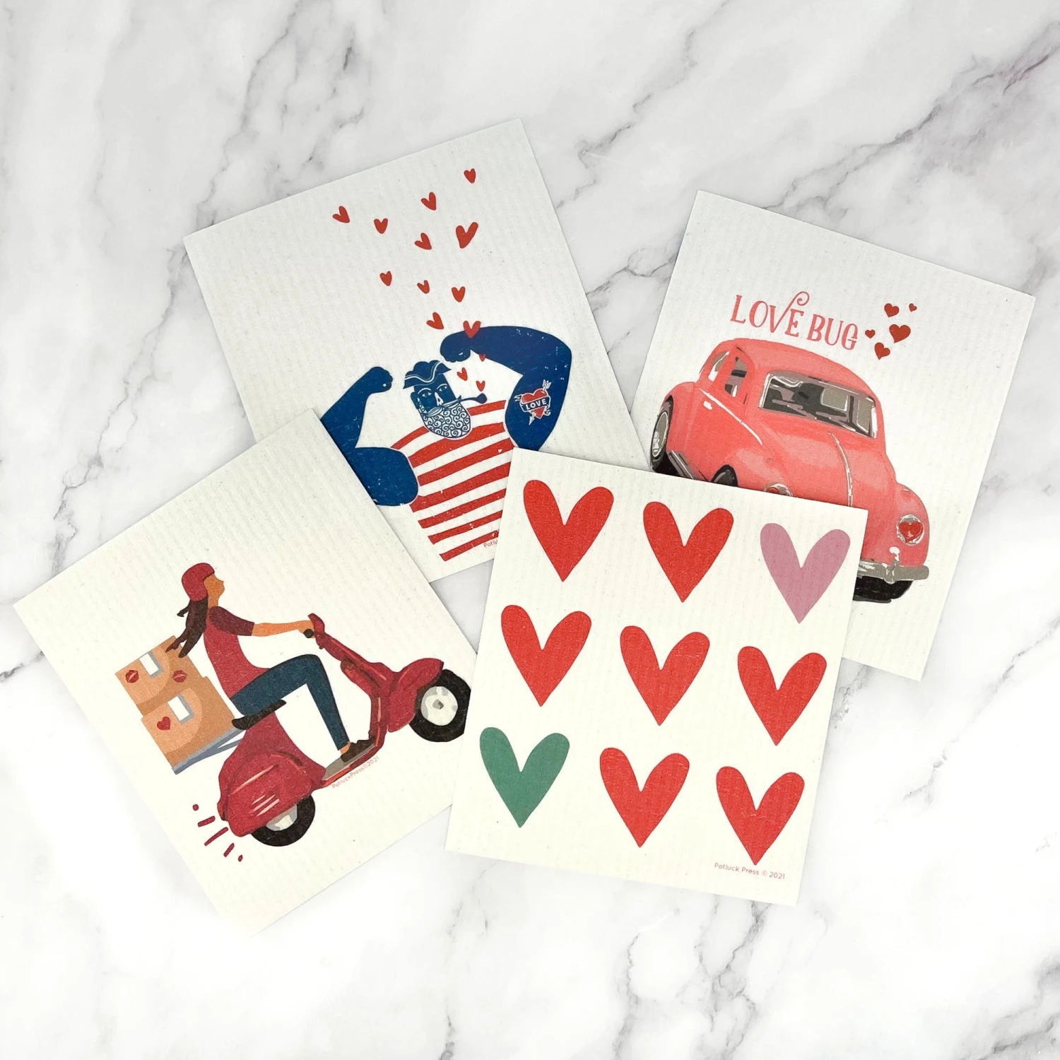 Swedish Dish Cloth: Love Edition Prints 2 Swedish Dish Cloth: Love Edition Prints - Image 2